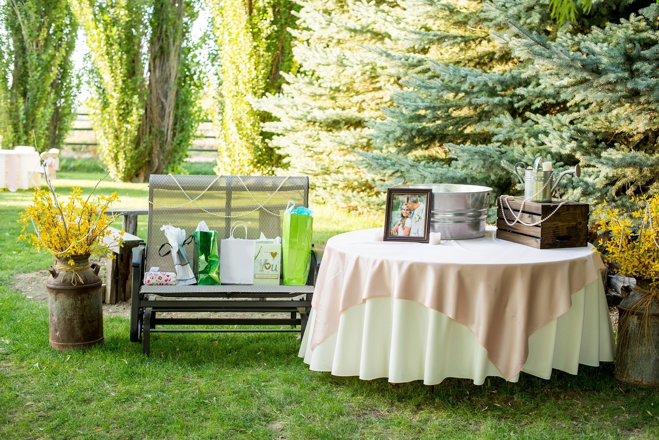 Outdoor DIY Wedding Reception by Michelle & Logan