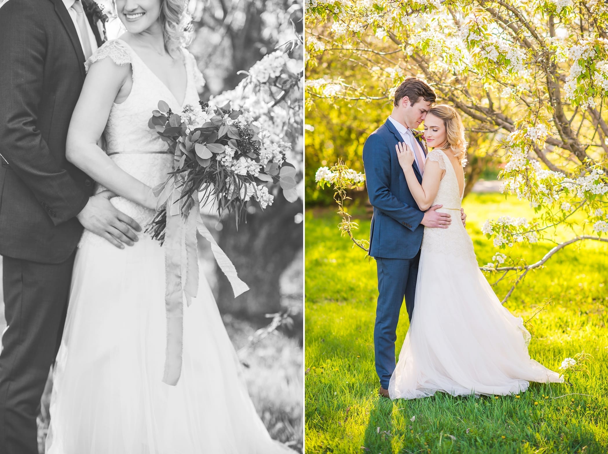 Spring Wedding Bride and Groom by Michelle & Logan Photo+Films