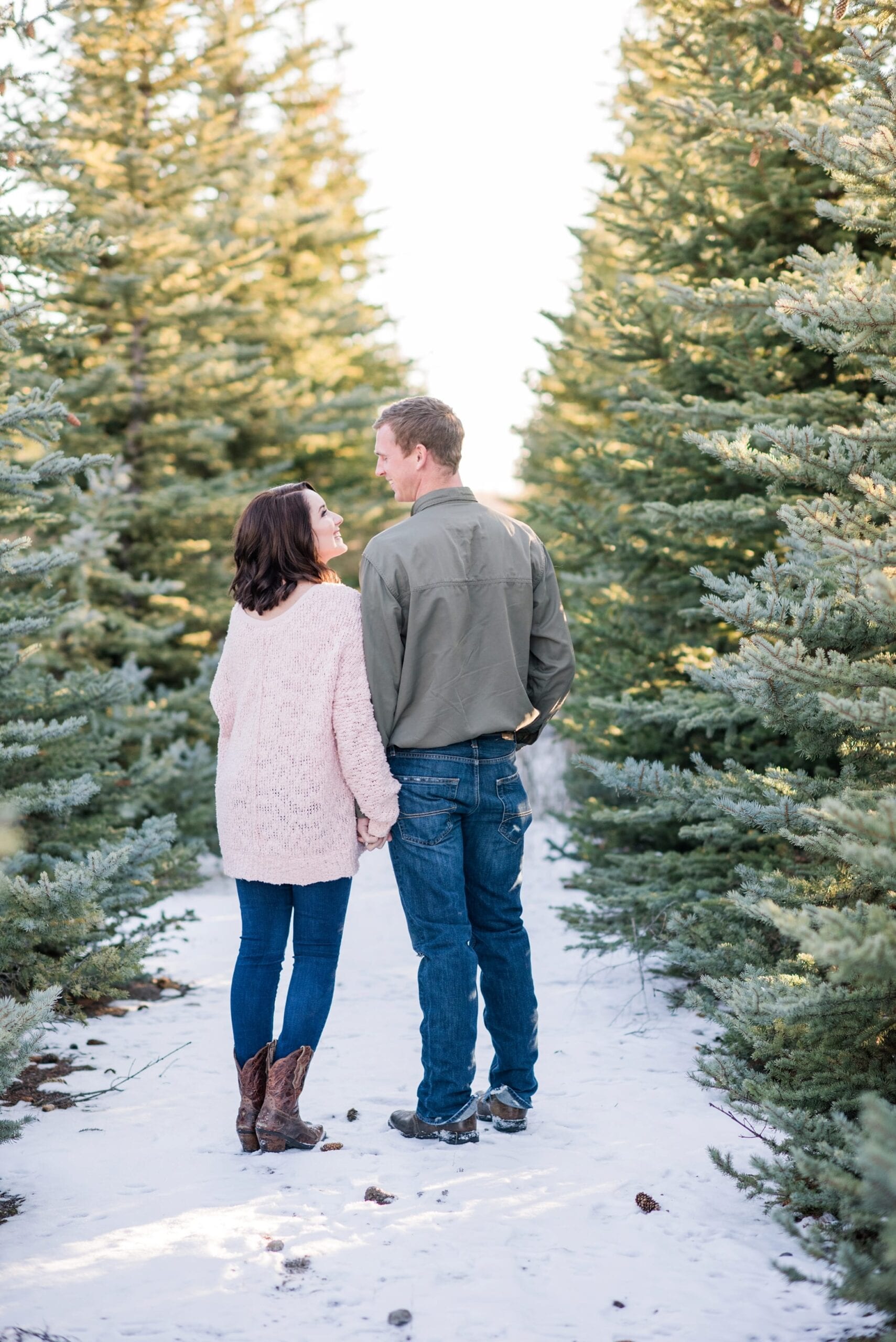 Christmas Tree Farm Anniversary Session by Michelle & Logan