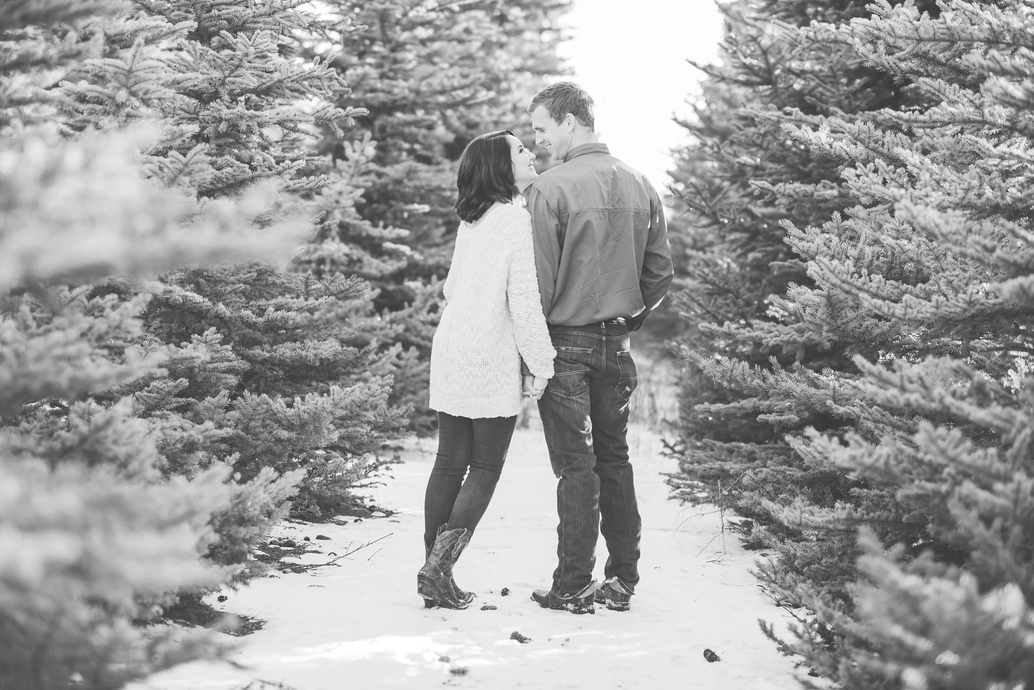 Christmas Tree Farm Anniversary Session by Michelle & Logan