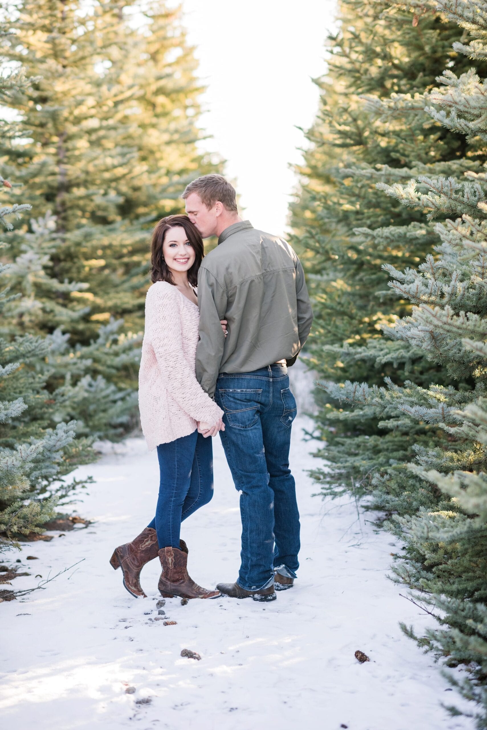 Christmas Tree Farm Anniversary Session by Michelle & Logan