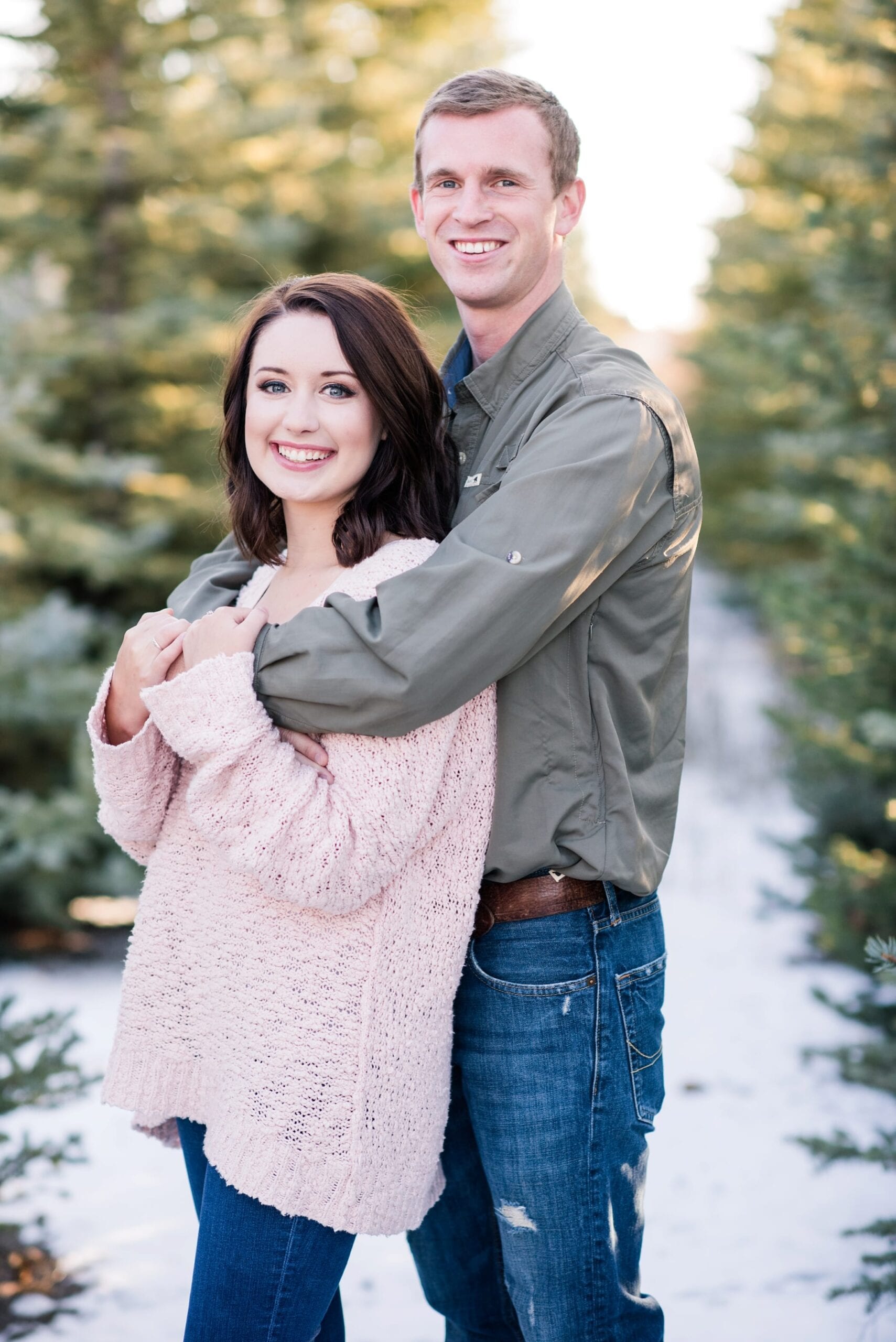 Christmas Tree Farm Anniversary Session by Michelle & Logan