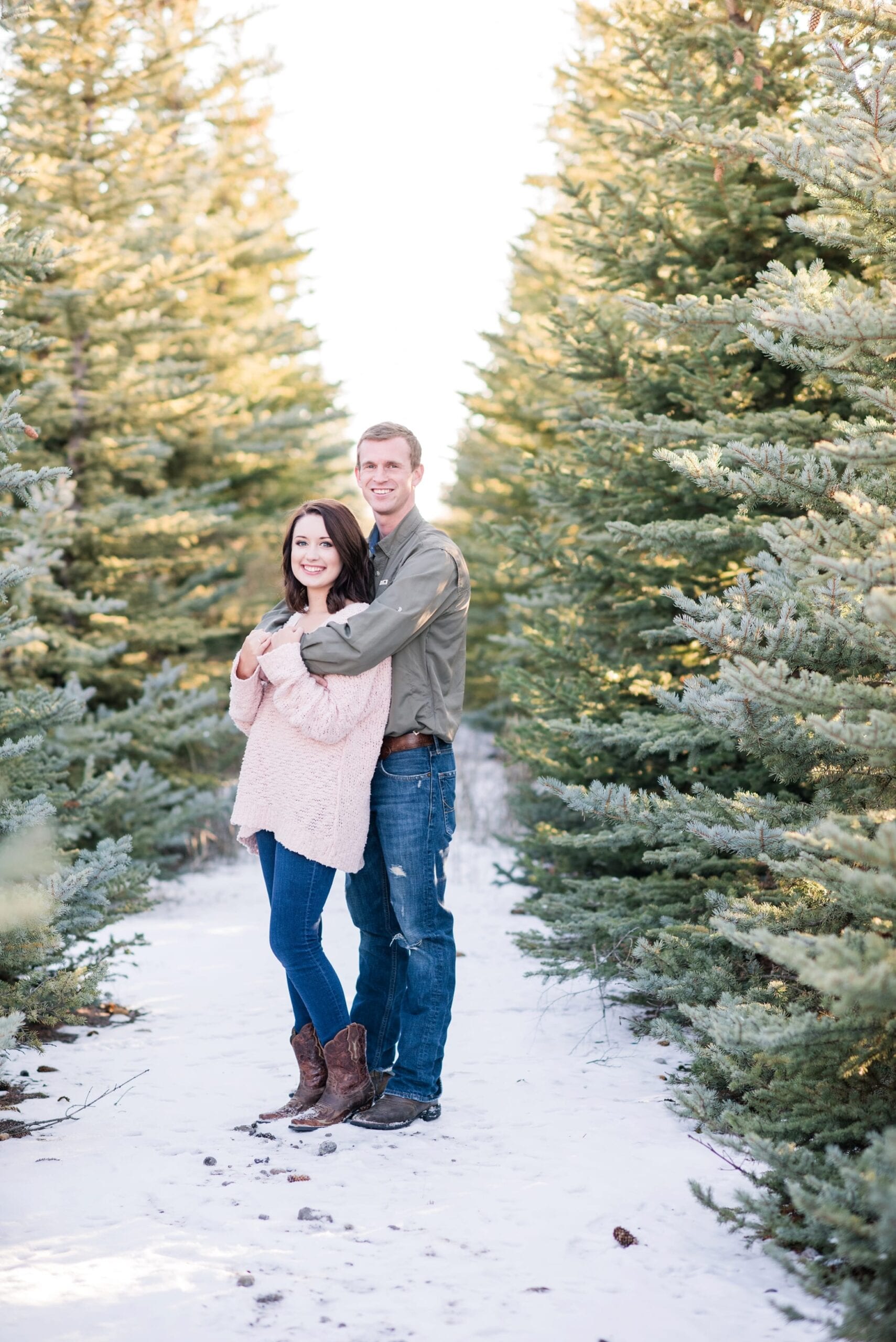 Christmas Tree Farm Anniversary Session by Michelle & Logan