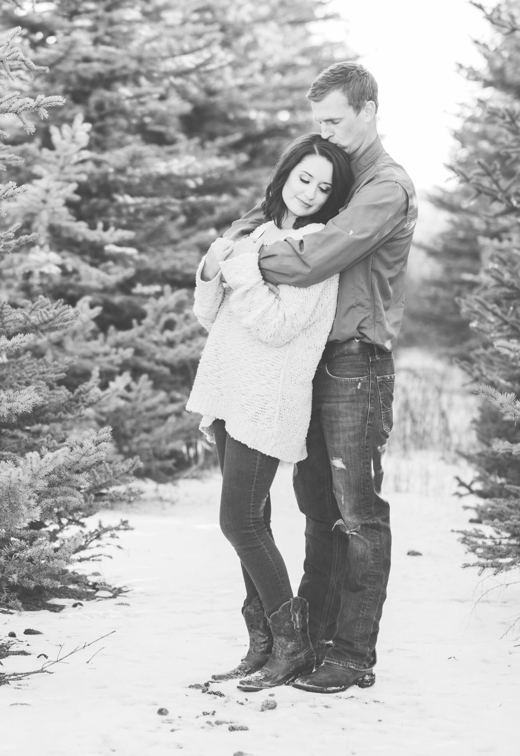 Christmas Tree Farm Anniversary Session by Michelle & Logan