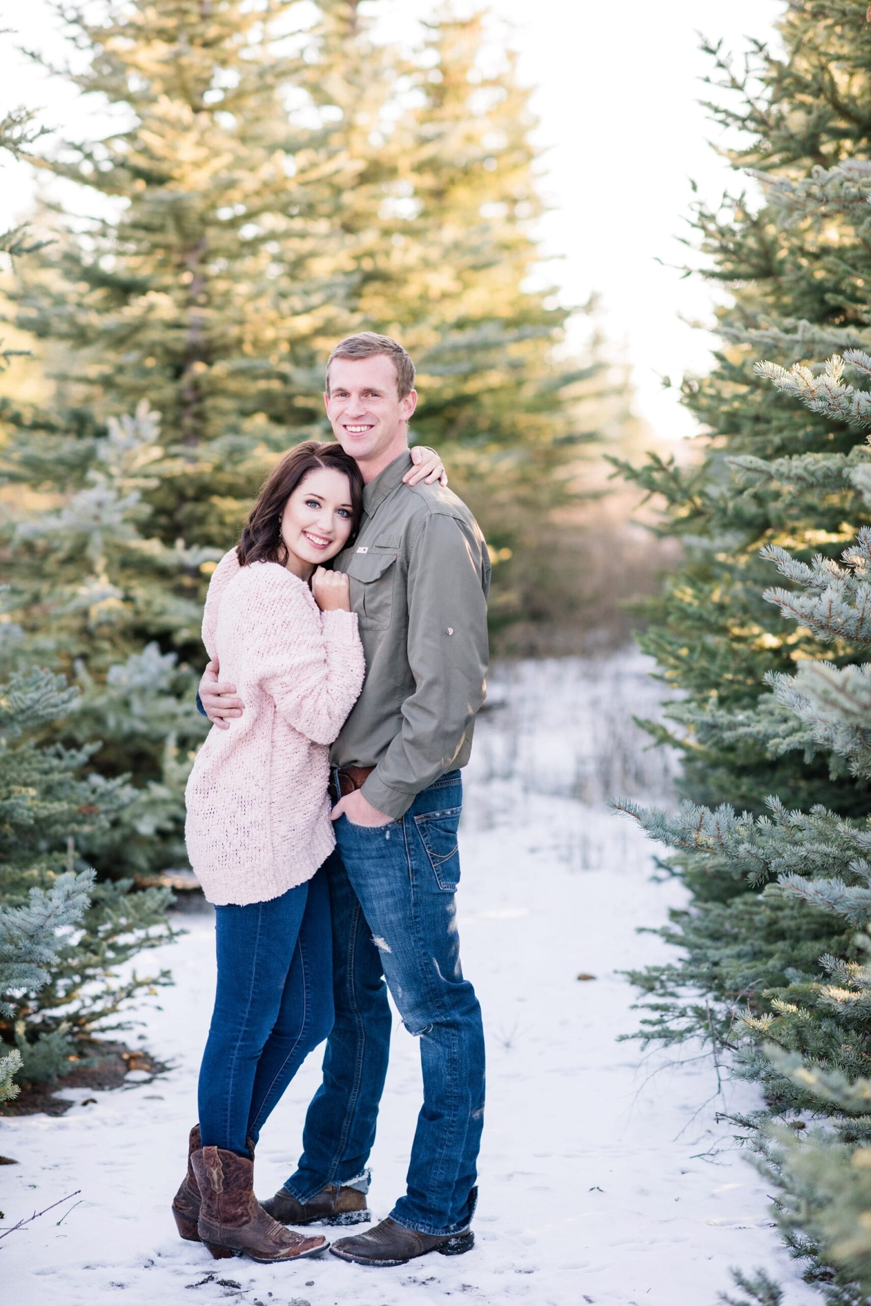 Christmas Tree Farm Anniversary Session by Michelle & Logan