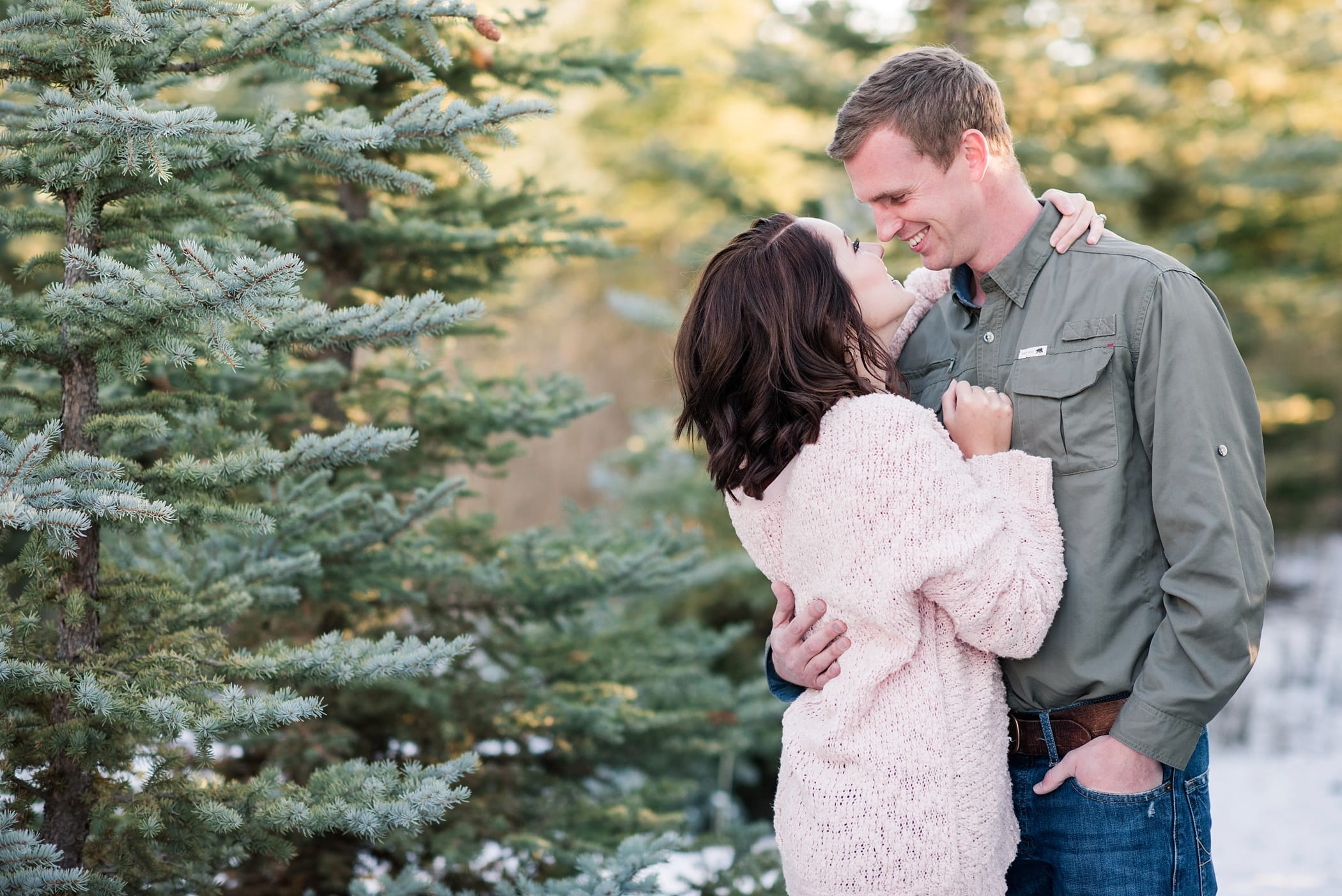 Christmas Tree Farm Anniversary Session by Michelle & Logan