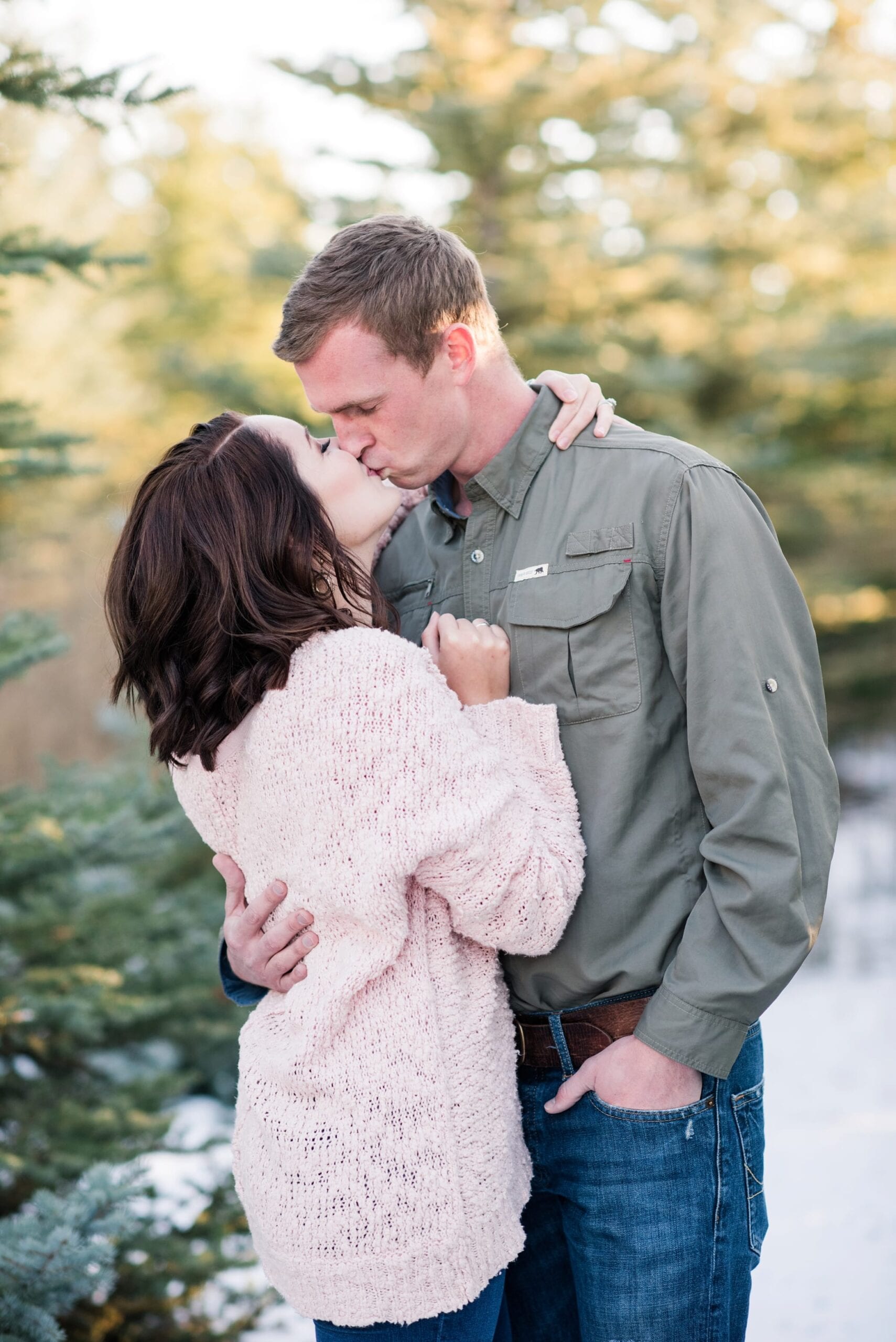 Christmas Tree Farm Anniversary Session by Michelle & Logan