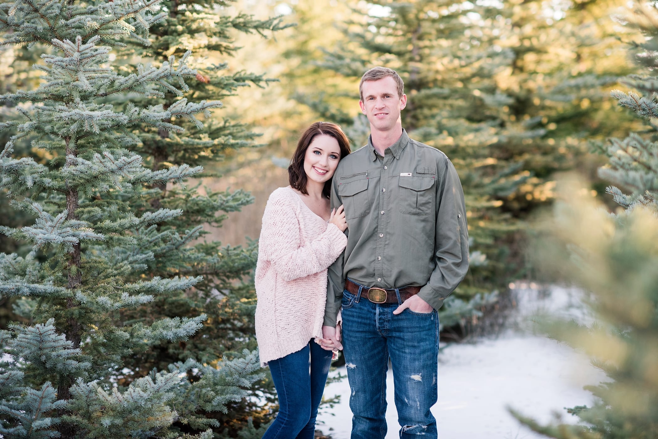 Christmas Tree Farm Anniversary Session by Michelle & Logan