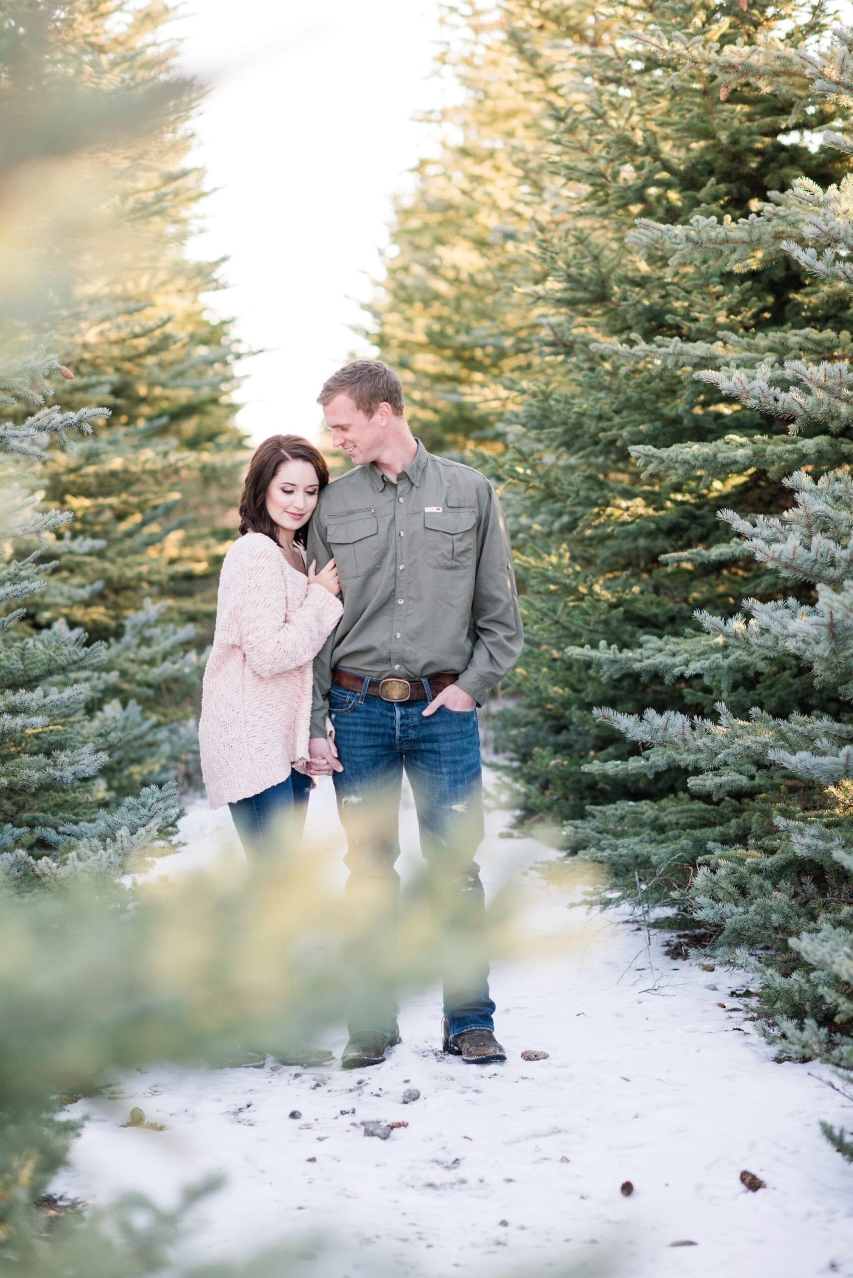 Christmas Tree Farm Anniversary Session by Michelle & Logan