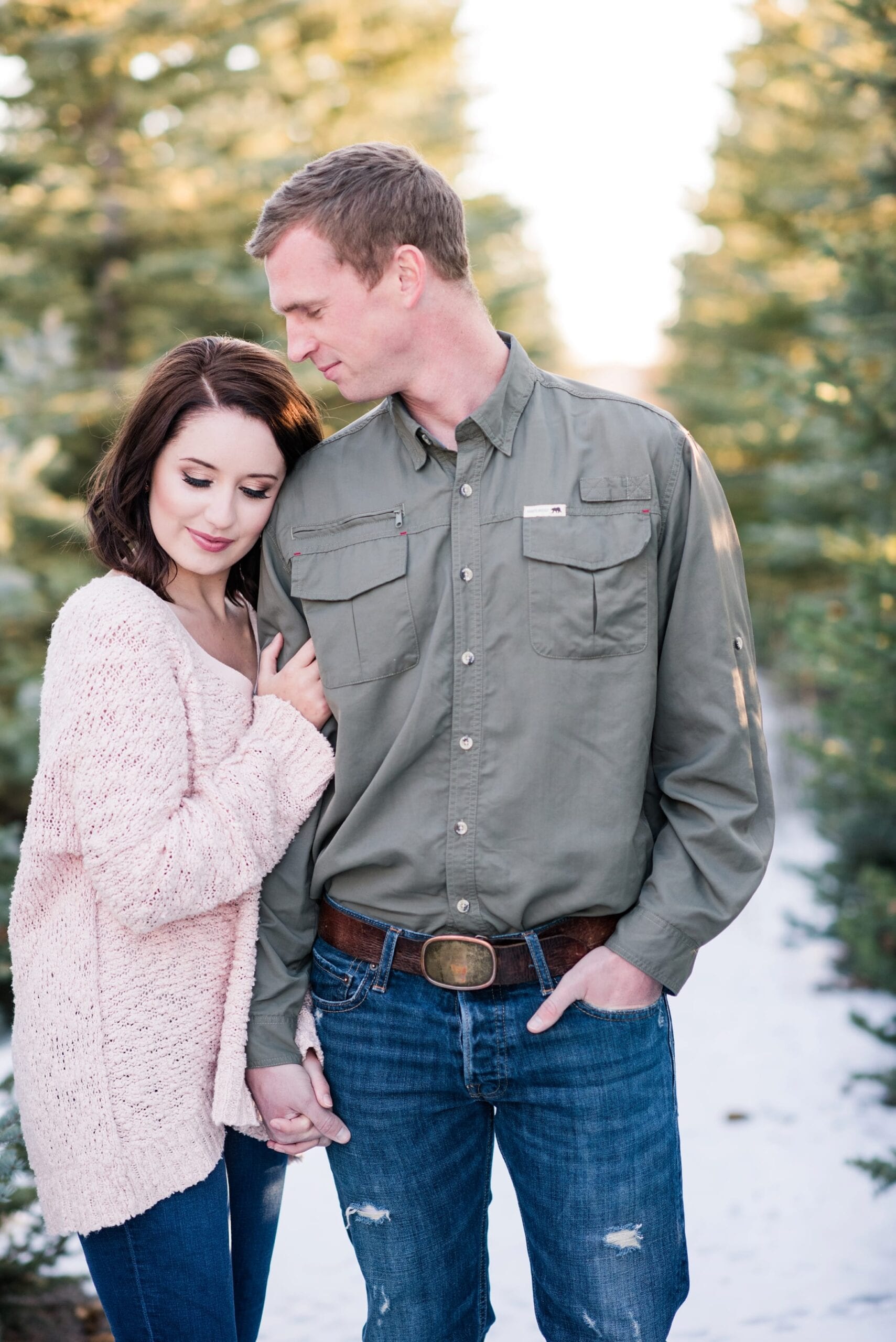 Christmas Tree Farm Anniversary Session by Michelle & Logan