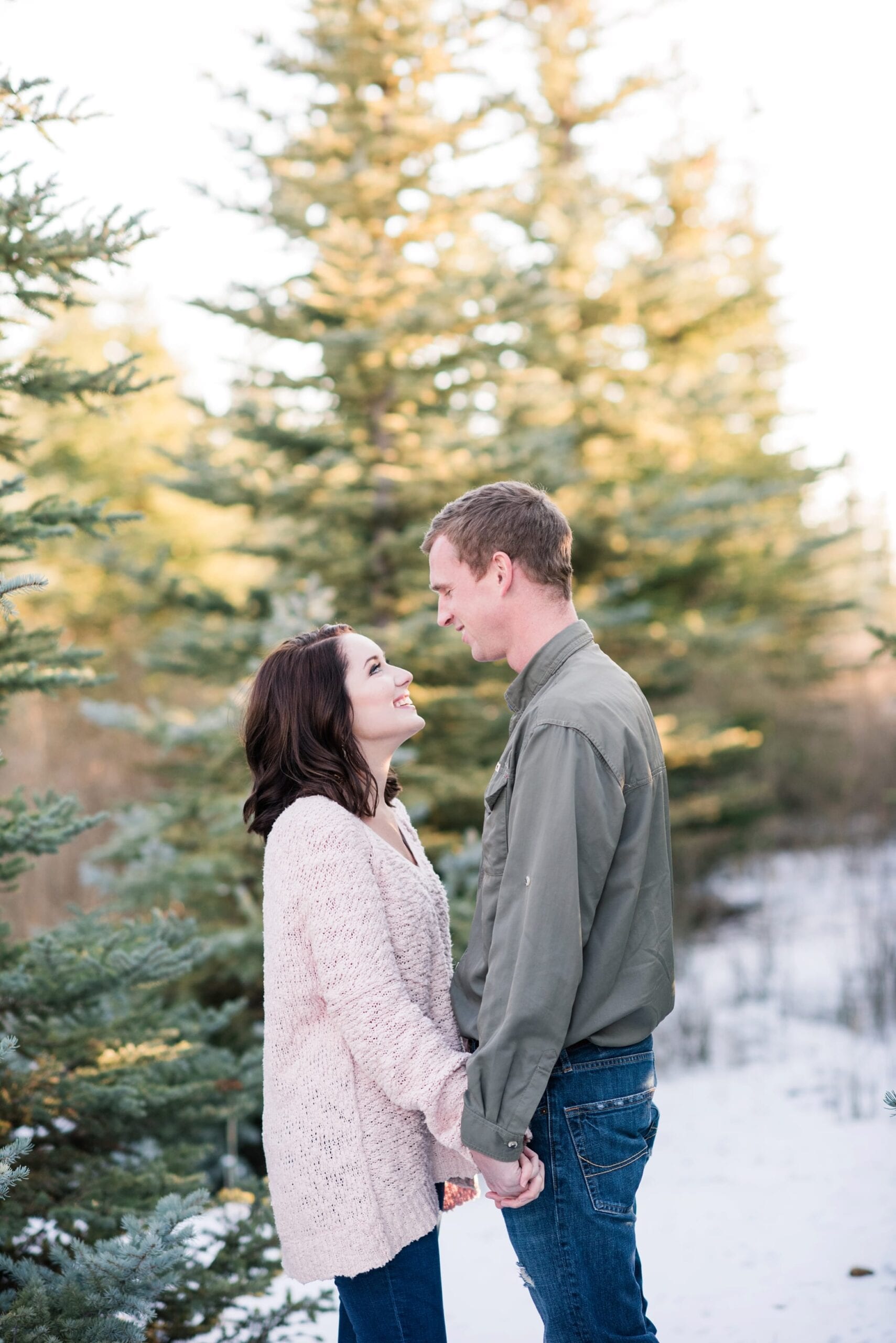 Christmas Tree Farm Anniversary Session by Michelle & Logan