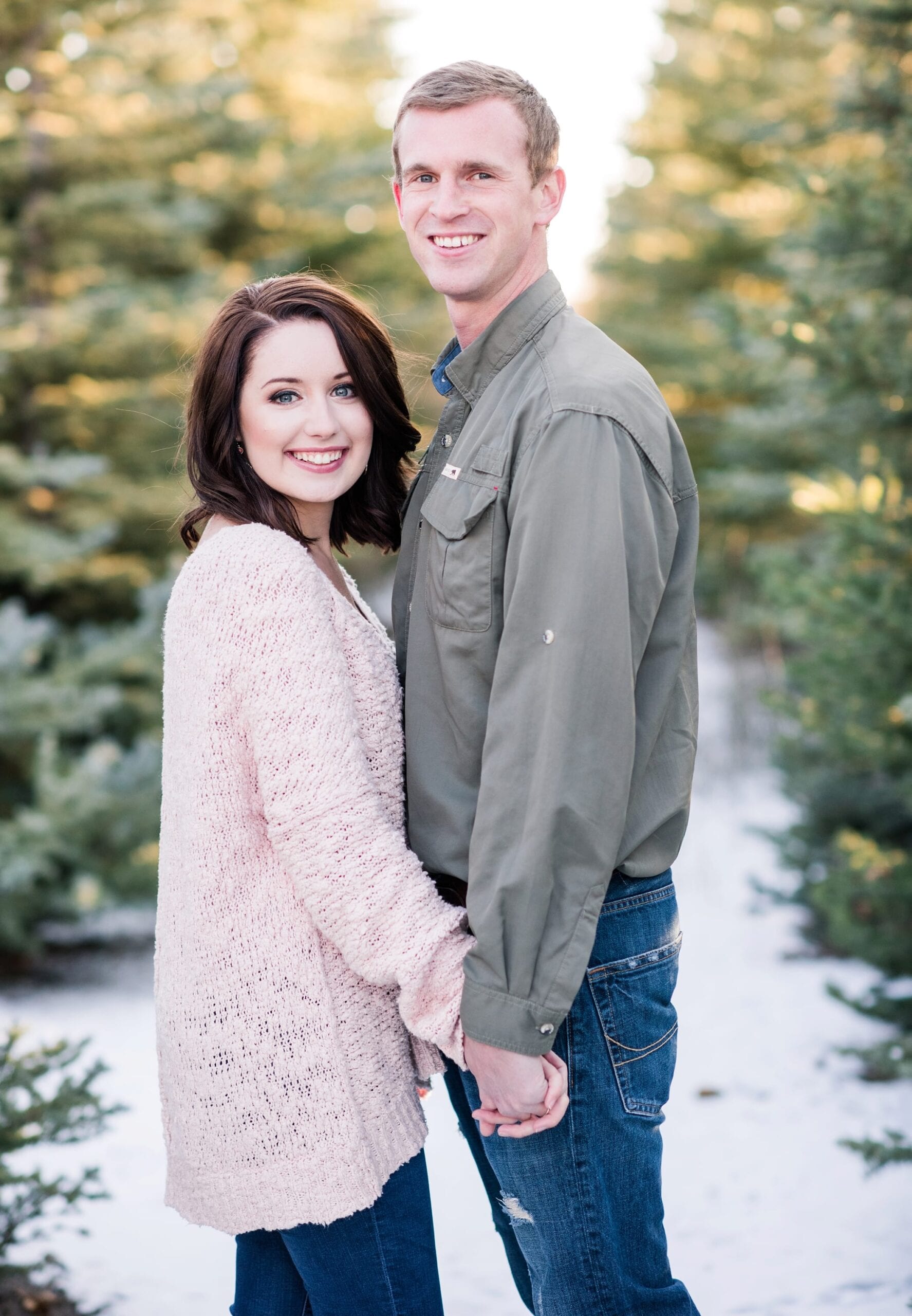 Christmas Tree Farm Anniversary Session by Michelle & Logan