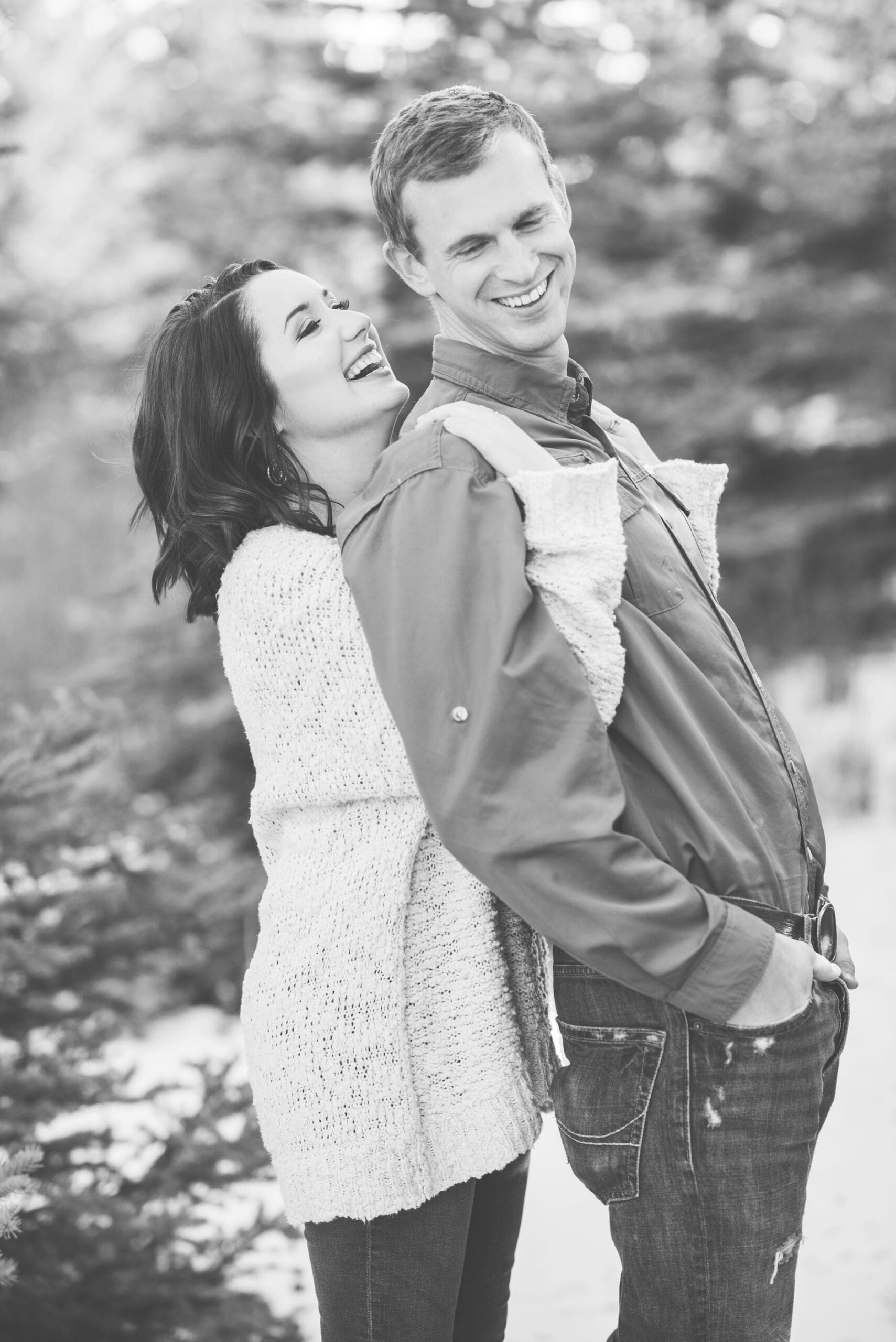 Christmas Tree Farm Anniversary Session by Michelle & Logan