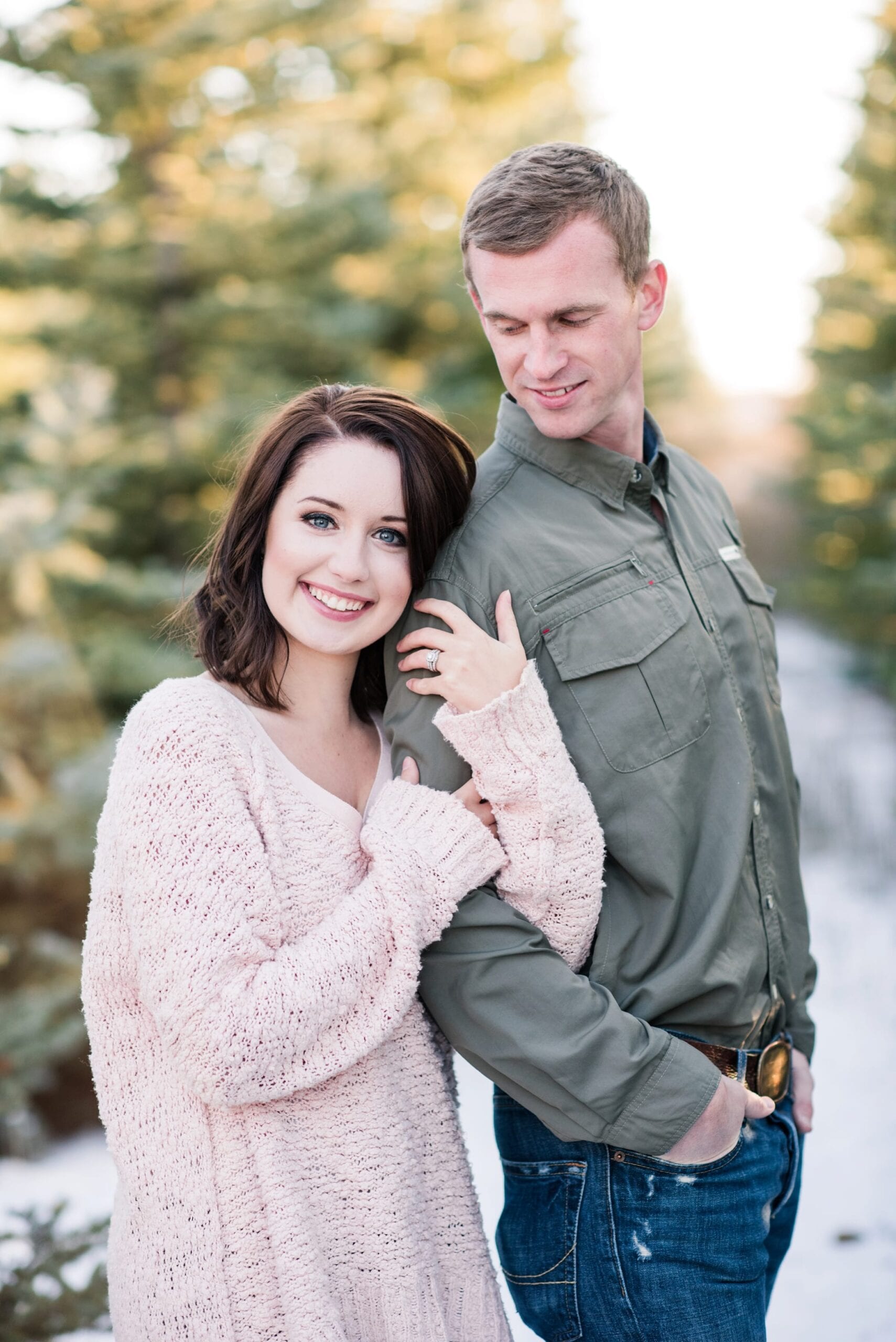 Christmas Tree Farm Anniversary Session by Michelle & Logan