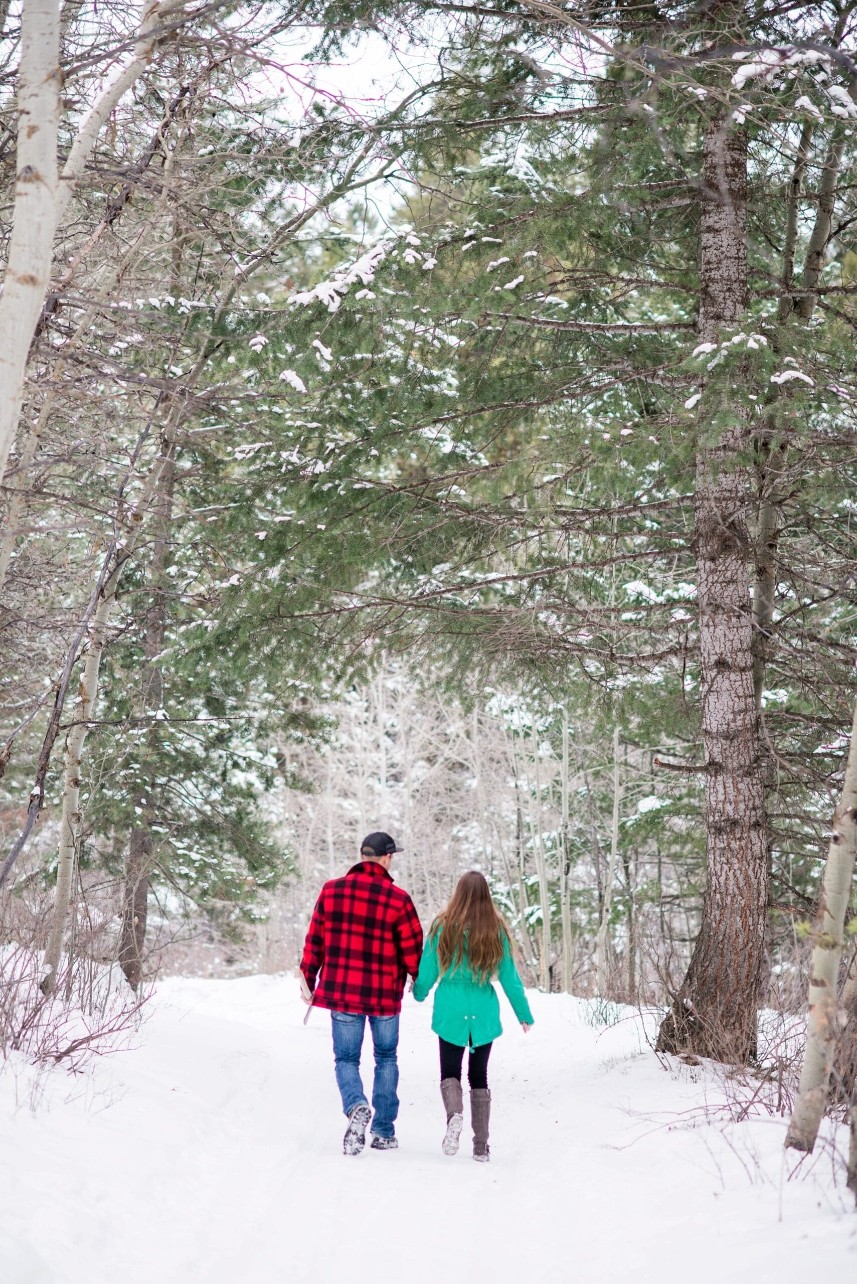 Cutting Down a Christmas Tree Anniversary Session by Michelle & Logan