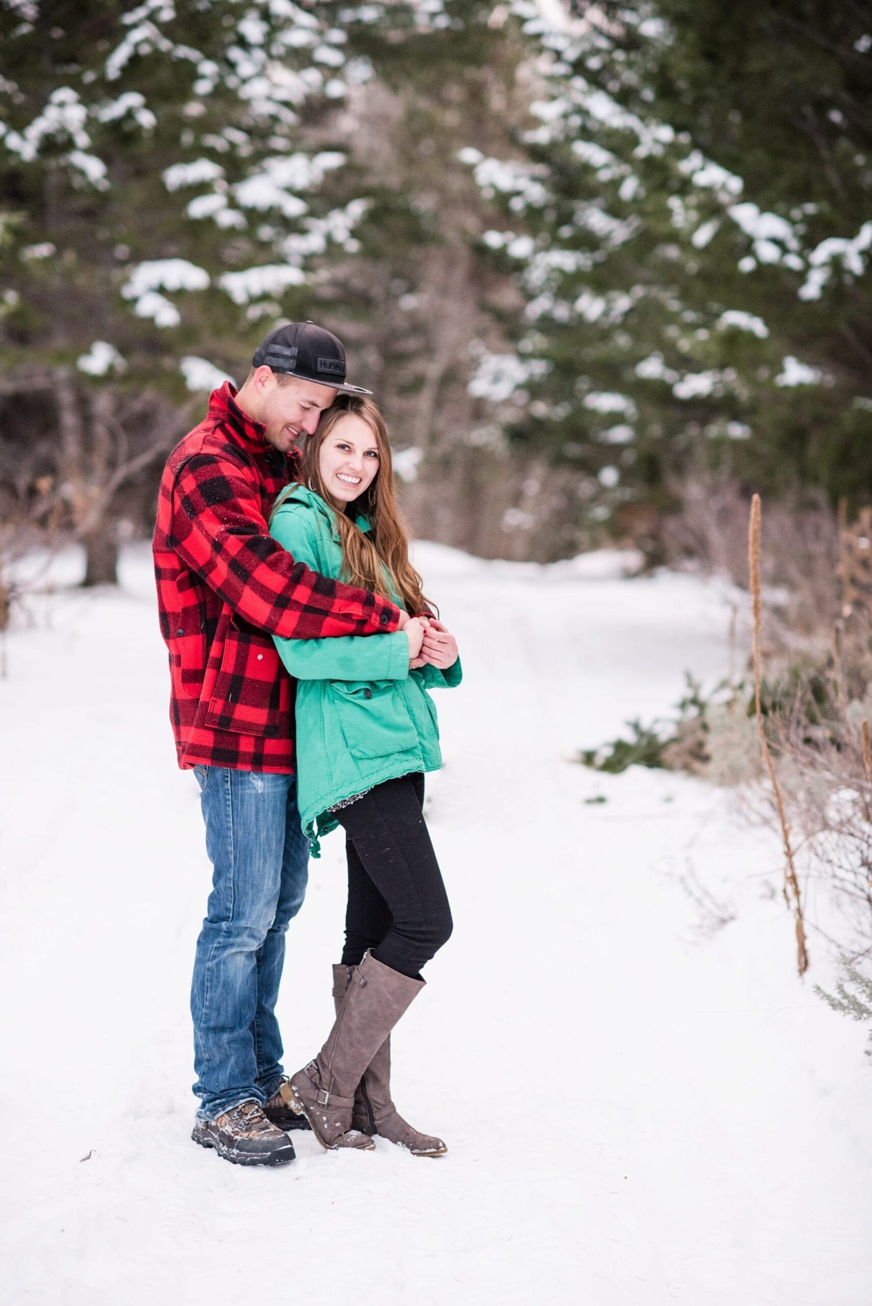 Cutting Down a Christmas Tree Anniversary Session by Michelle & Logan