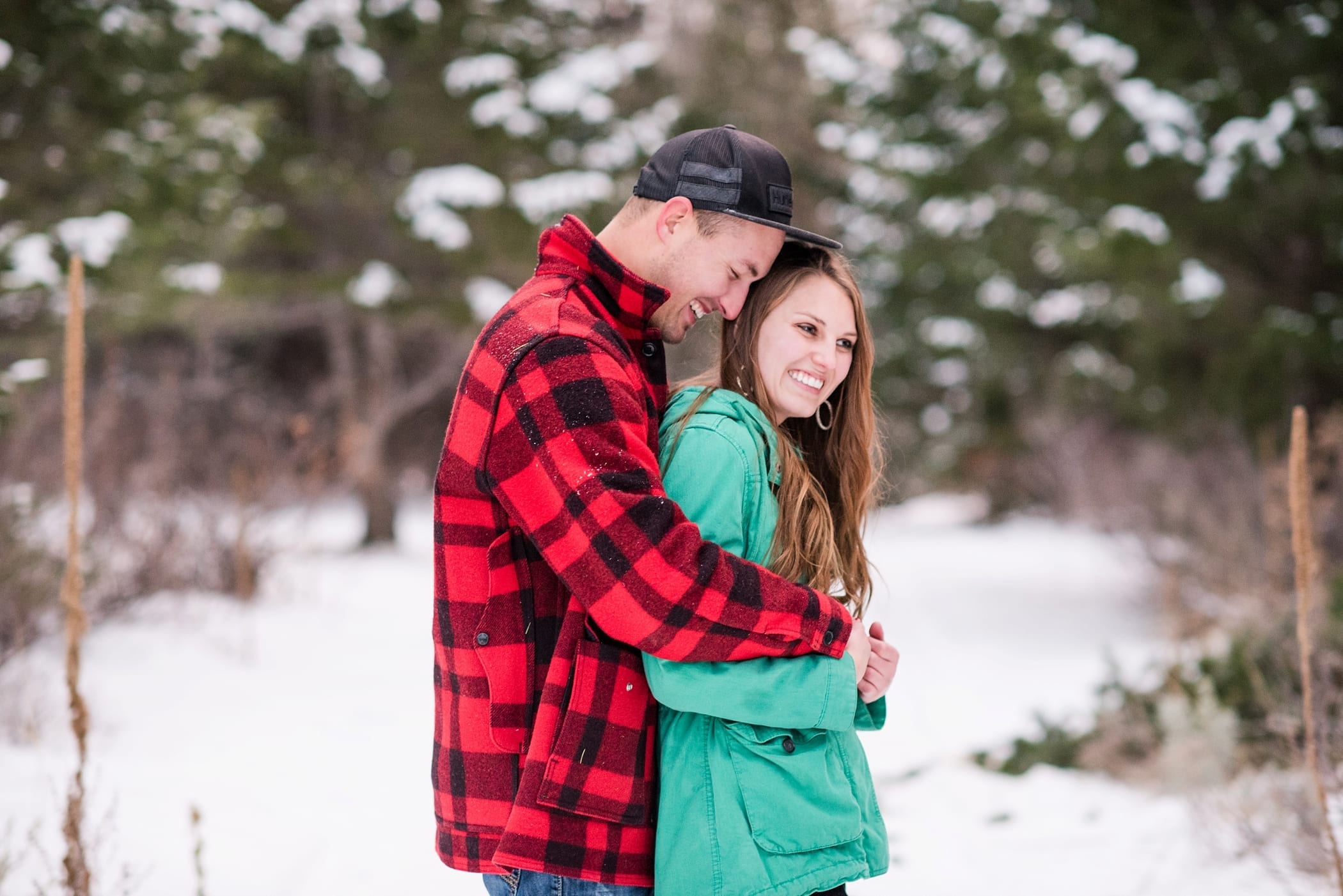 Cutting Down a Christmas Tree Anniversary Session by Michelle & Logan