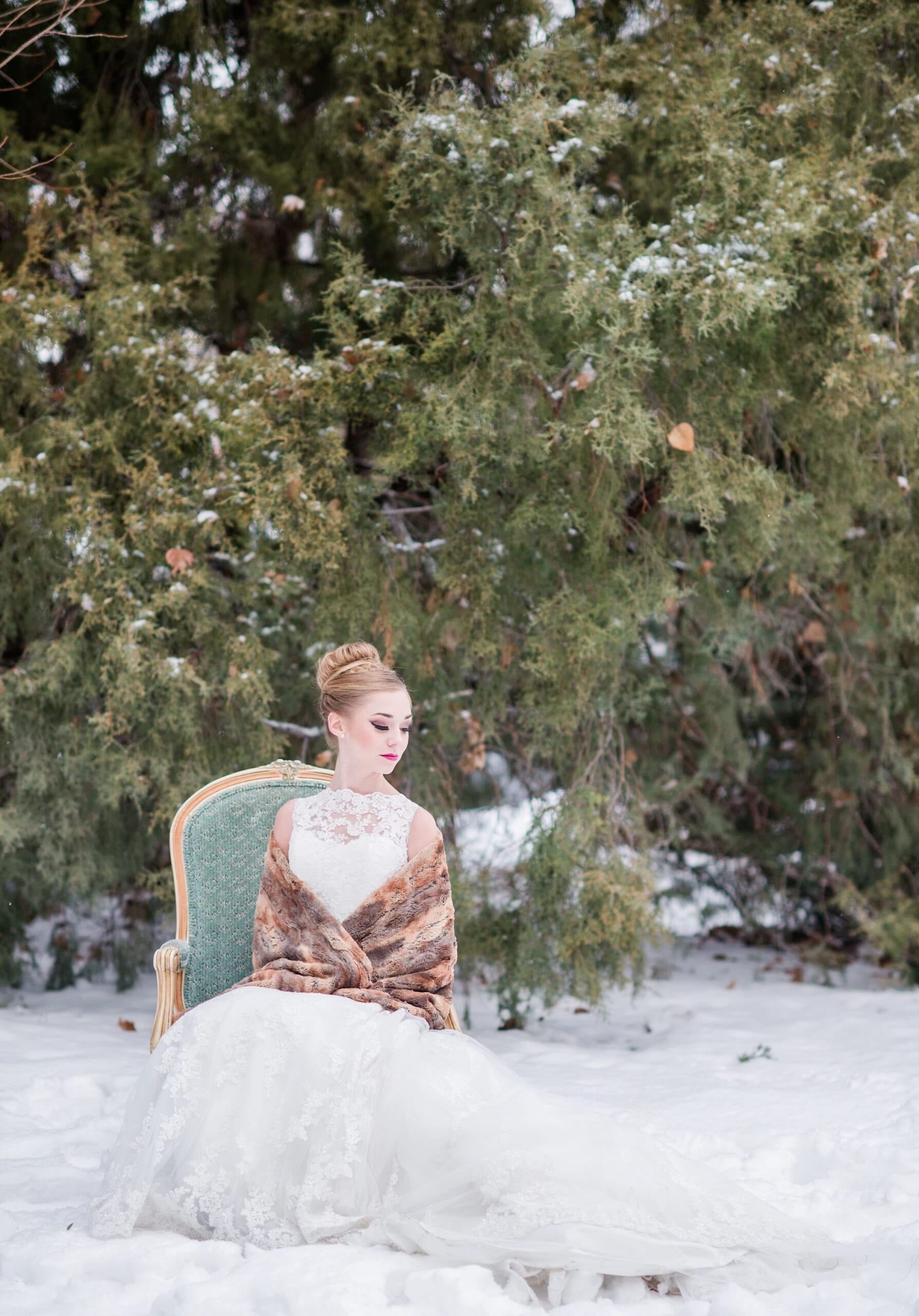 Elegant Winter Bride in Idaho by Michelle & Logan 
