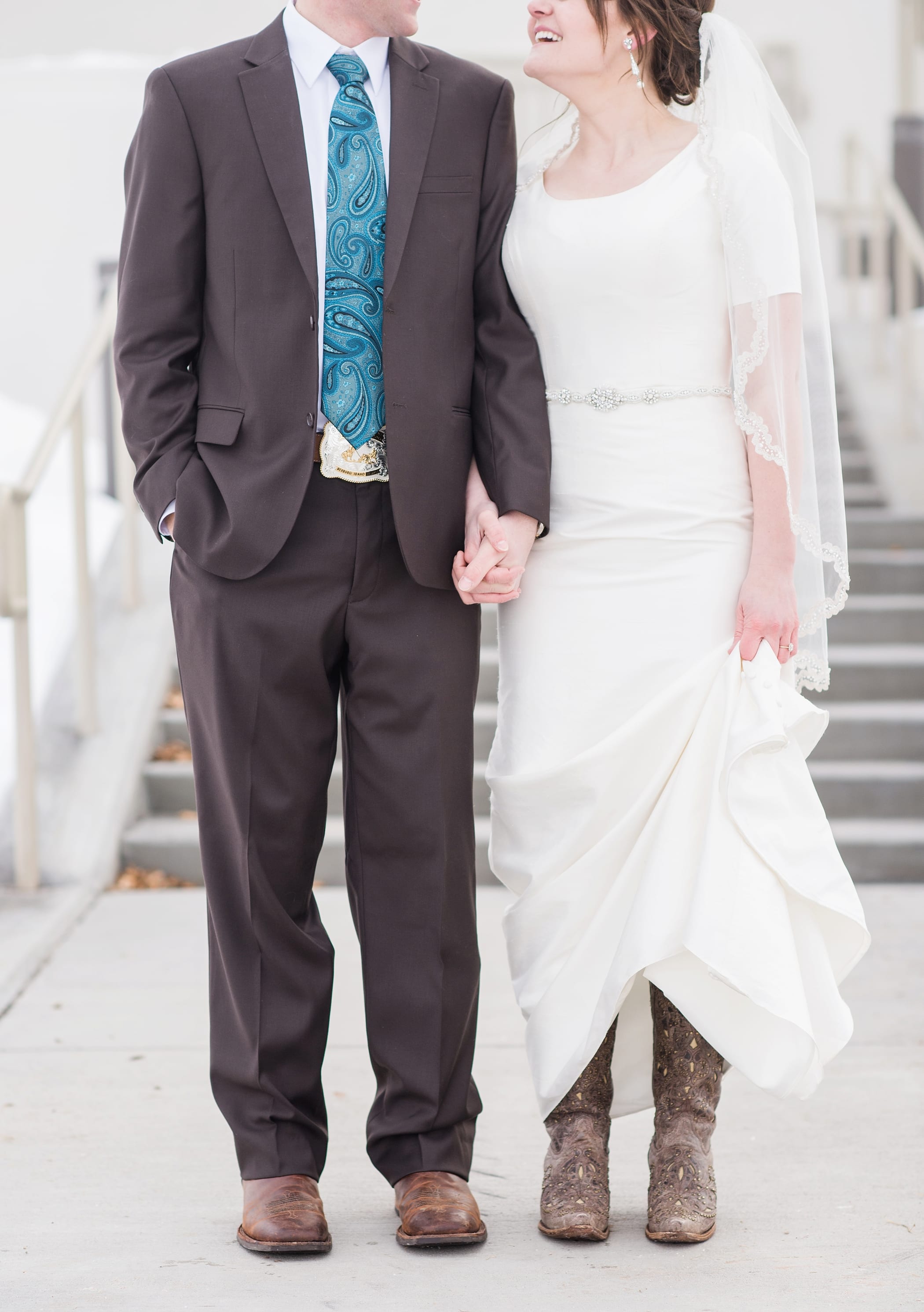 Rexburg Idaho LDS Temple bridal session in the winter by Michelle & Logan