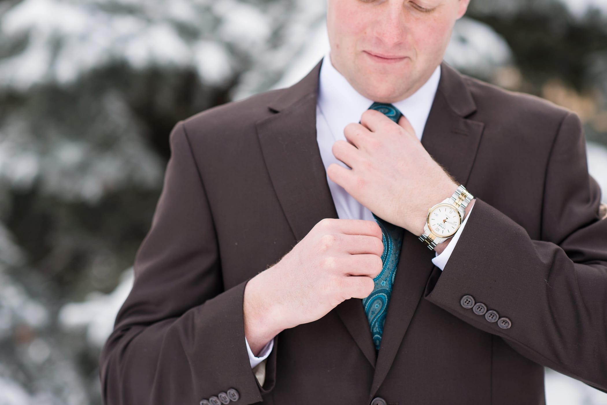 Rexburg Idaho LDS Temple bridal session in the winter by Michelle & Logan