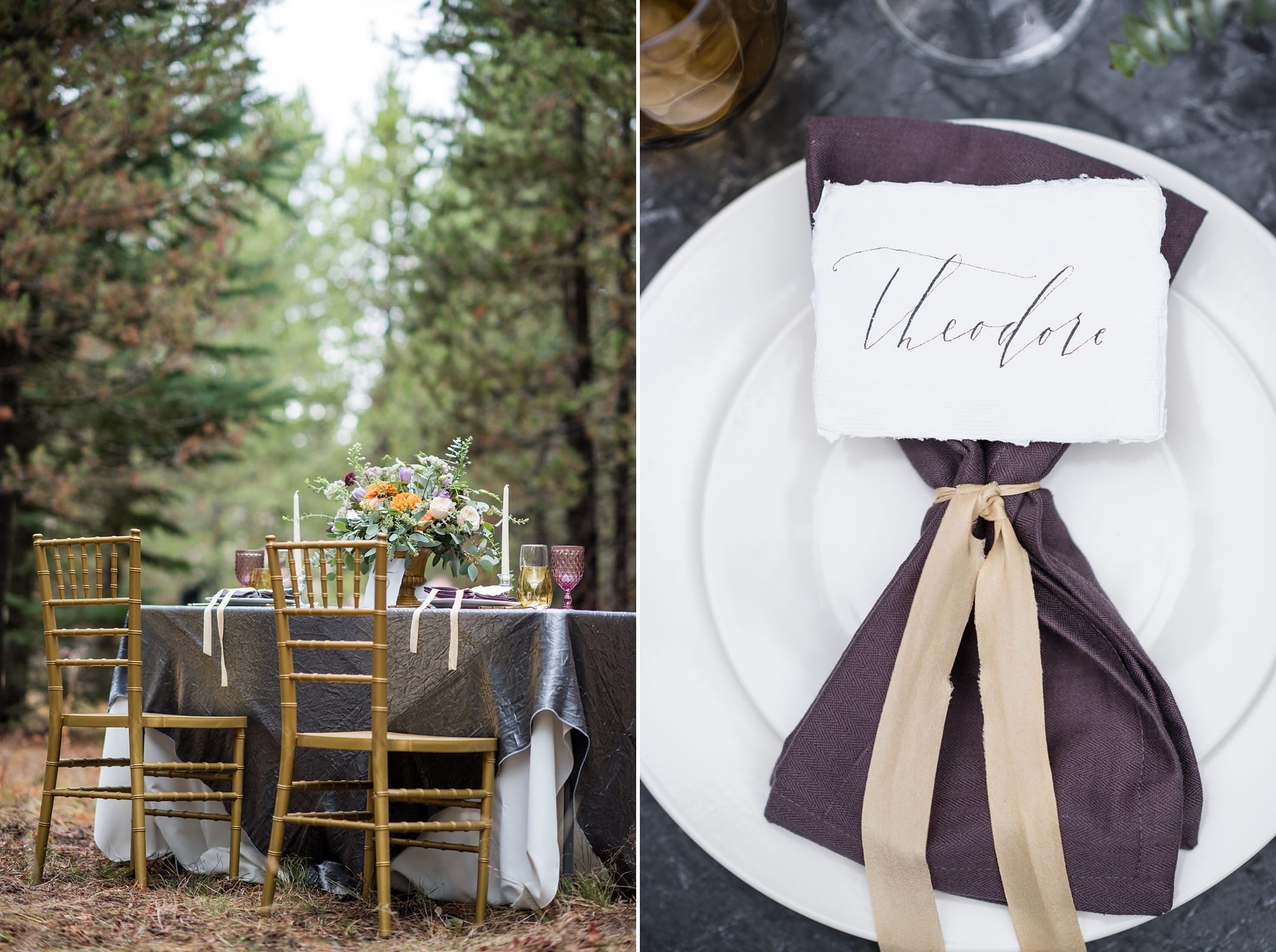 Idaho Mountain Outdoor Fall Wedding Details