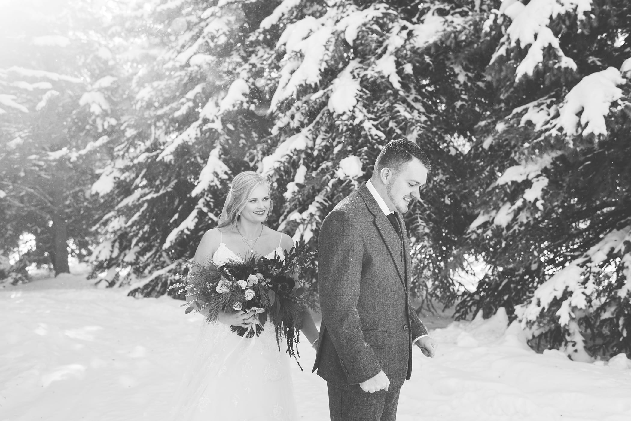 Island Park Winter Wedding by Michelle & Logan
