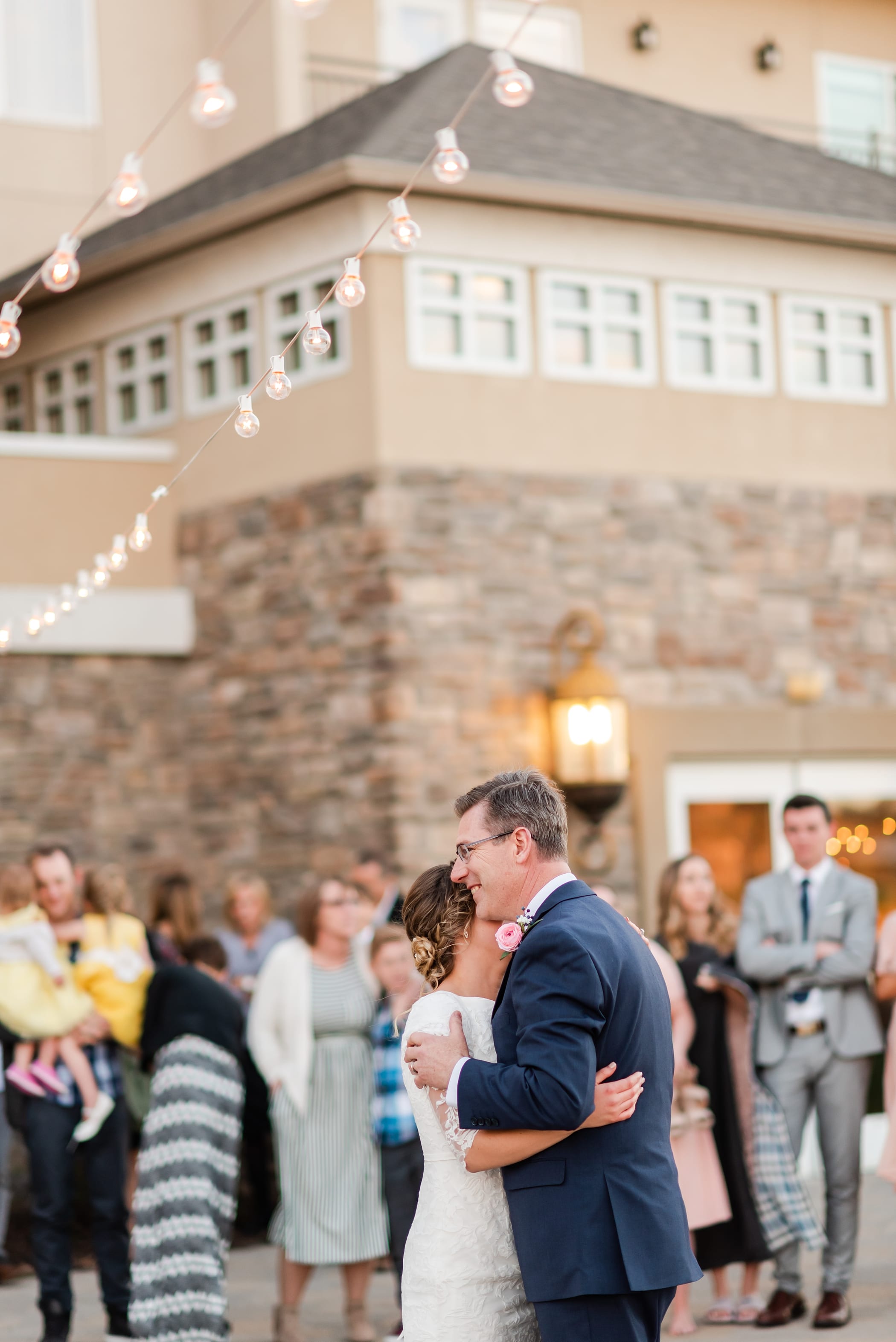 Tender moments during a father daughter dance 