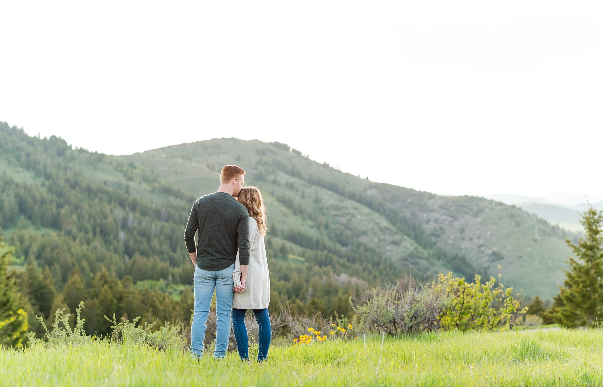 Mountain top scenery for engagement photos
