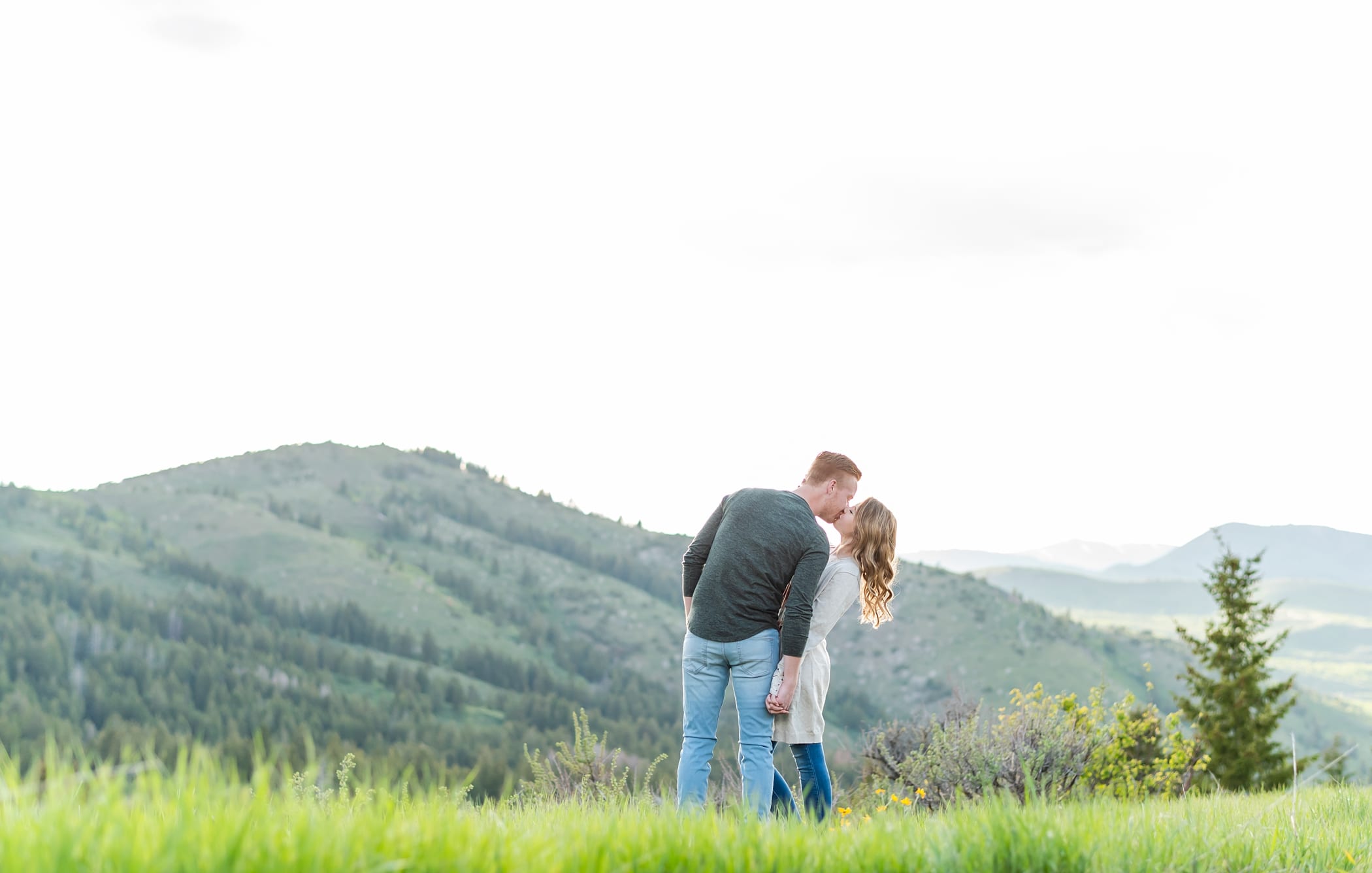 Mountain top views for engagement photos