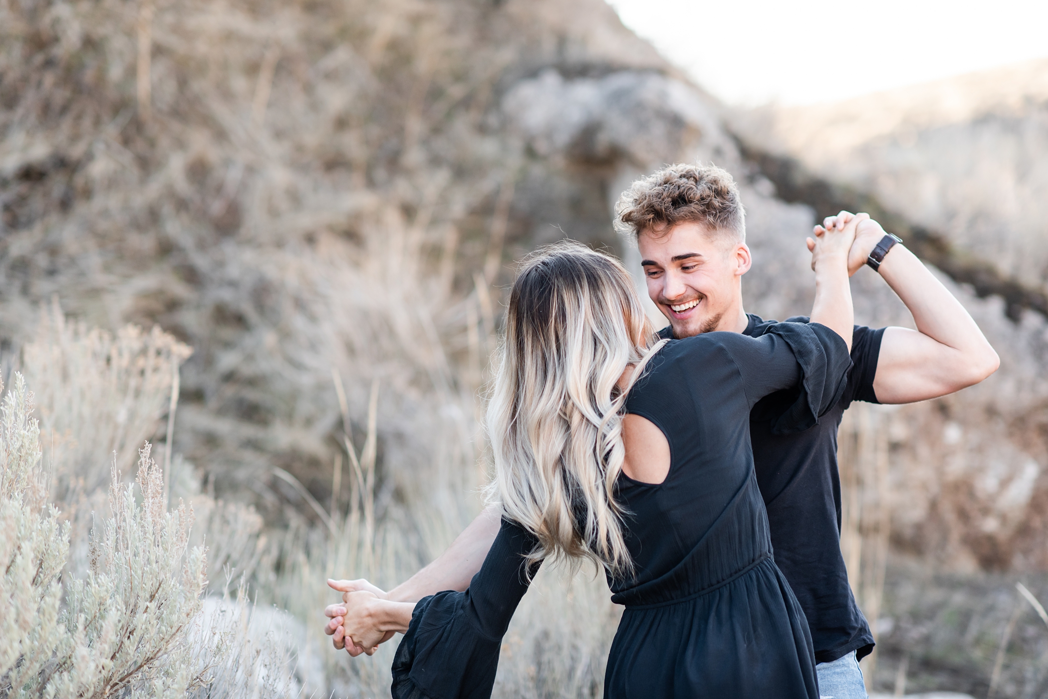 Foothill engagement session in Idaho Falls